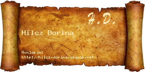 Hilcz Dorina névjegykártya
